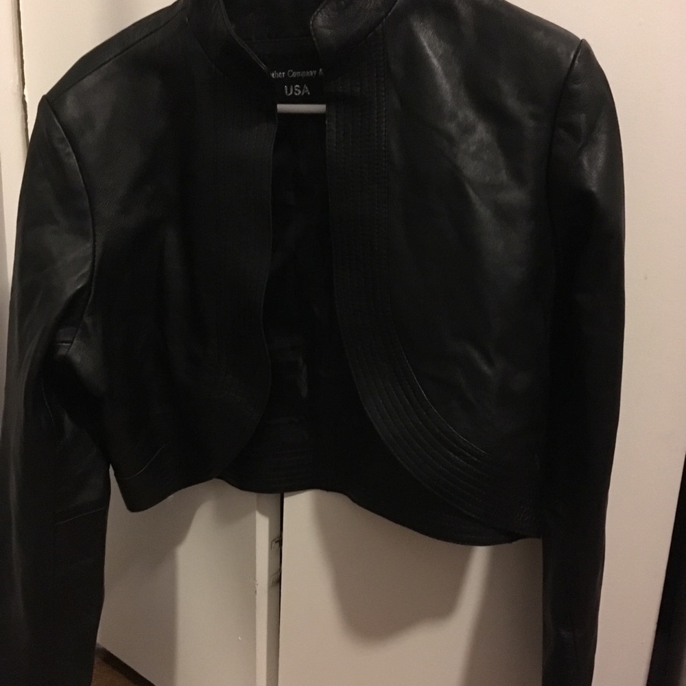 NWOT leather half jacket - Picture 5 of 6